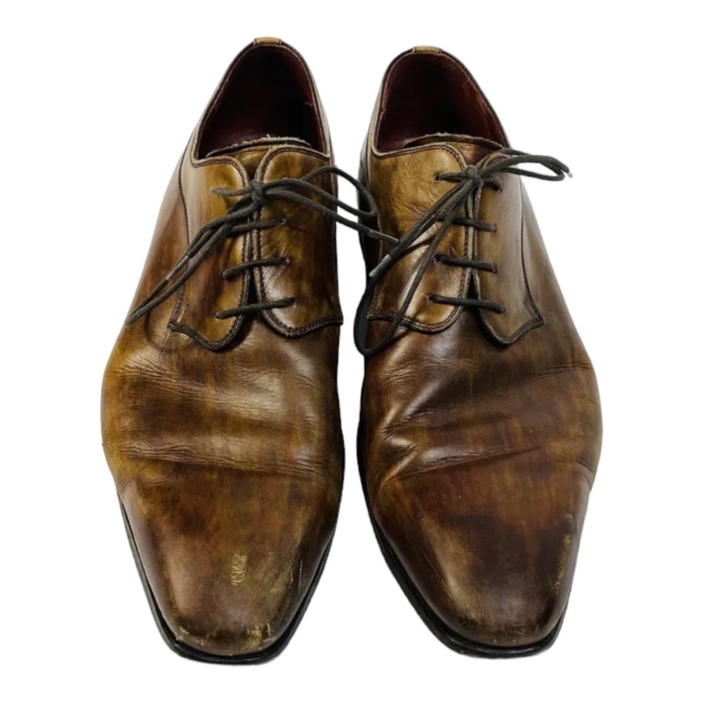 Magnanni for Neiman Marcus Brown Leather Dress‎ Shoes 9.5 H
